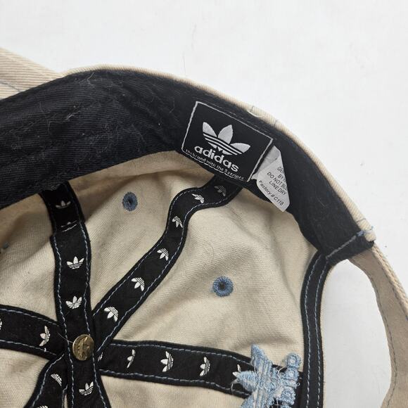 Adidas Originals Hat Cap Strap Back Light Blue Trefoil Logo Cotton Dad Hat Mens - Picture 7 of 9